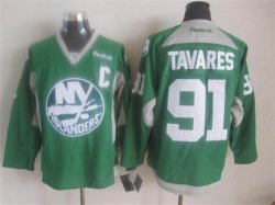 2015 Reebok New York Islanders 91 John Tavares green NHL jersey C patch