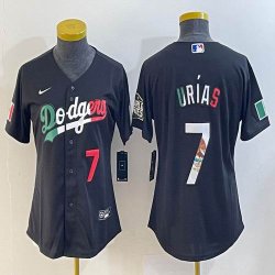 Youth 2023 World Cup Mexico #7 Julio Urias black majestic baseball jerseys 23