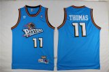 Detroit Pistons #11 Isiah Thomas Throwback Blue nba jersey