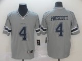 Nike Cowboys #4 Dak Prescott Gray Color Rush Limited Jersey Inverted version