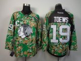 Reebok Chicago Blackhawks TOEWS #19 camo Green nhl Jersey