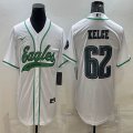 Nike Philadelphia Eagles #62 Jason Kelce white baseball jerseys Joint name-BD