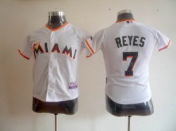 Florida Marlins #7 Jose Reyes White MLB youth Jersey