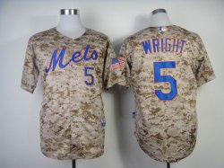 New York Mets 5# WRIGHT Grey camo mlb Jersey