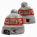 2024 Kansas City Chiefs gray red yellow NFL Sports Cuffed Knit Hats