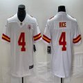 Nike Kansas City Chiefs #4 Rashee Rice white Color Rush Limited Jersey-BD