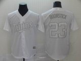 Minnesota Twins blank white majestic baseball jersey Nickname version (2)