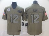 Seattle Seahawks #12 Fan Nike Camo 2019 Salute to Service Limited Jersey