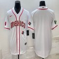 2023 World Cup Mexico blank white majestic baseball jerseys 03