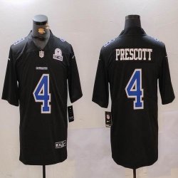 Nike Dallas Cowboys #4 Dak Prescott black throwback Color Rush Limited Jersey-BD