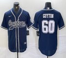 Nike Dallas Cowboys #60 Tyler Guyton blue baseball Joint name -BD