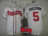 Atlanta Braves 5 FREEMAN white mlb Signature jerseys