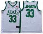 Michigan State Spartans #33 Magic Johnson White College Basketball Jersey