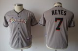 Florida Marlins #7 jose reyes grey mlb kid jerseys