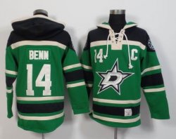 Dallas Stars #14 Jamie Benn green NHL hooded sweatshirt