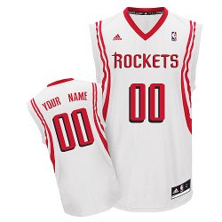 Houston Rockets Custom white adidas Home Jersey for sale