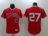 2017 Anaheim Angels #27 Mike Trout red Flexbase Authentic Collection Jersey