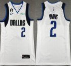 Nike Dallas Mavericks #2 Kyrie Irving white nba jerseys 6 patch-XD