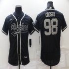 Nike Oakland Raiders #98 Maxx Crosby black Flexbase Authentic Collection Jersey Joint version