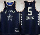 2024 NBA All Star jerseys #5 Edwards blue basketball jerseys Hot press font