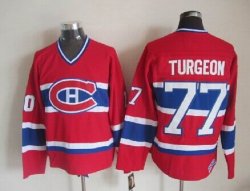 Montreal Canadiens #77 Pierre Turgeon Red throwback CCM nhl Jersey