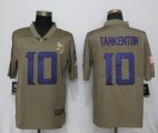 Nike Minnesota Vikings 10 Tarkenton Olive Salute To Service Limited Jersey