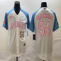 2023 World Cup Mexico #56 Randy Arozarena white skyblue majestic baseball jerseys 14