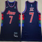 Nike Philadelphia 76ers #7 Hoe blue red basketball Jersey 75th -XD