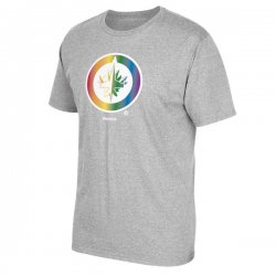 Men\'s Winnipeg Jets Reebok Gray Rainbow Pride T-Shirt