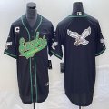 Nike Eagles blank black baseball jerseys Joint name-BD 08