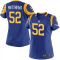 Women Nike Rams #52 Clay Matthews blue Color Rush Limited Jersey