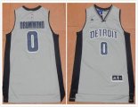 Detroit Pistons #0 Andre Drummond gray nba basketball jersey