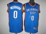 Oklahoma City Thunder #0 Russell Westbrook Blue NBA Revolution 30 Jerseys