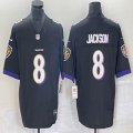 Baltimore Ravens #8 Lamar Jackson black Color Rush Limited Jersey 03