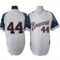 Atlanta Braves #44 Hank Aaron white 1974 Mlb Jersey