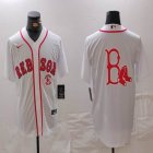 Nike Boston Red Sox blank white majestic baseball Jersey 03