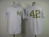 New York Yankees Mariano Rivera 42# white stripe camo Jersey