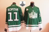 2014 NHL champion Los Angeles Kings #11 Anze Kopitar Green Jersey