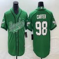 Nike Philadelphia Eagles #98 Jalen Carter Green baseball jerseys Joint name BD