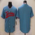 Nike Minnesota Twins blank skyblue mlb baseball jersey-BD