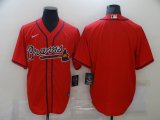 Nike Atlanta Braves blank red majestic baseball Jersey-BD