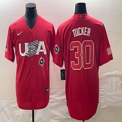 2023 World Cup #30 Kyle Tucker red USA majestic baseball jerseys 11