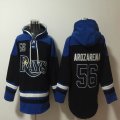 Tampa Bay Rays #56 Randy Arozarena black blue MLB Hooded Sweatshirt