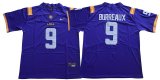 LSU Tigers Odell #9 Joe Burreaux Purple NCAA Football Jersey