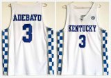 NCAA Kentucky Wildcats #3 Edrice Adebayo White college basketball jersey