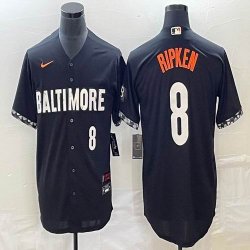 Nike Baltimore Orioles #8 Cal Ripken black majestic baseball jersey city version-BD 03