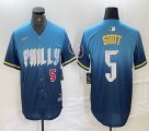 Nike Philadelphia Phillies #5 Bryson Stott skyblue majestic baseball jersey city version-BD 02