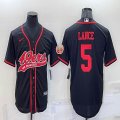 Nike San Francisco 49ers #5 Trey Lance black baseball jerseys Joint name-BD