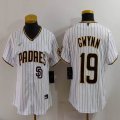 Women Nike San Diego Padres #19 Tony Gwynn white MLB baseball jerseys-BD