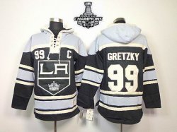 2014 NHL champion Los Angeles Kings 99# GRETZKY black NHL Hooded Sweatshirt